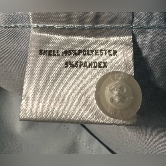 Tam Ware Dress Shirt Men’s L Short Sleeve Stretch Button Down Casual Light Blue - Picture 10 of 10